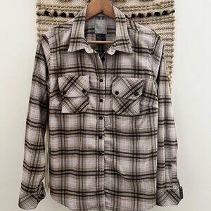 5.11 Tactical Gray Light Purple Plaid Long Sleeve Shirt Women’s Medium